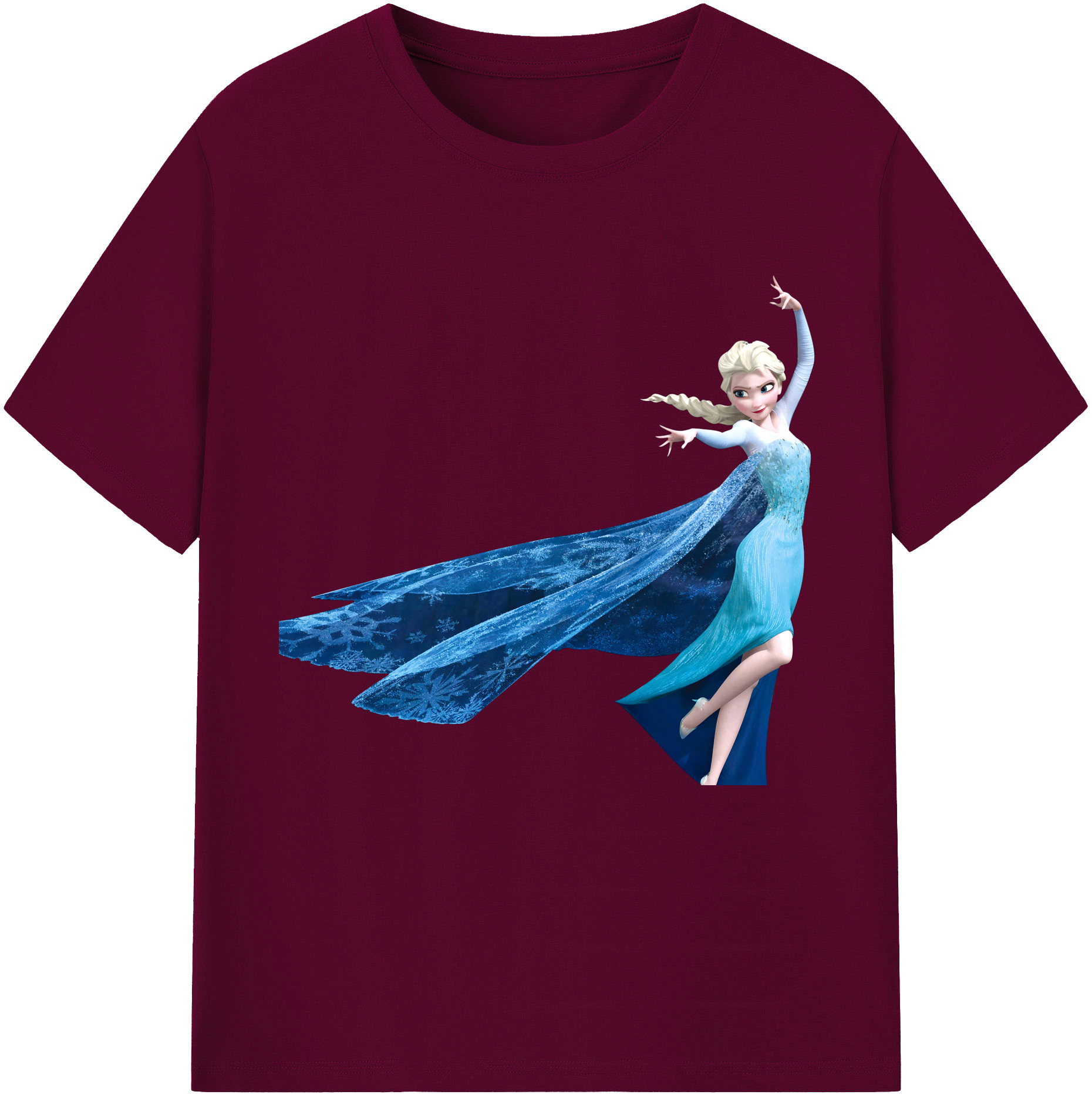 （画像用） アナと雪の女王 アンナ エルサ Frozen Anna Elsa レディースカジュアルプリントTシャツ（綿100％）